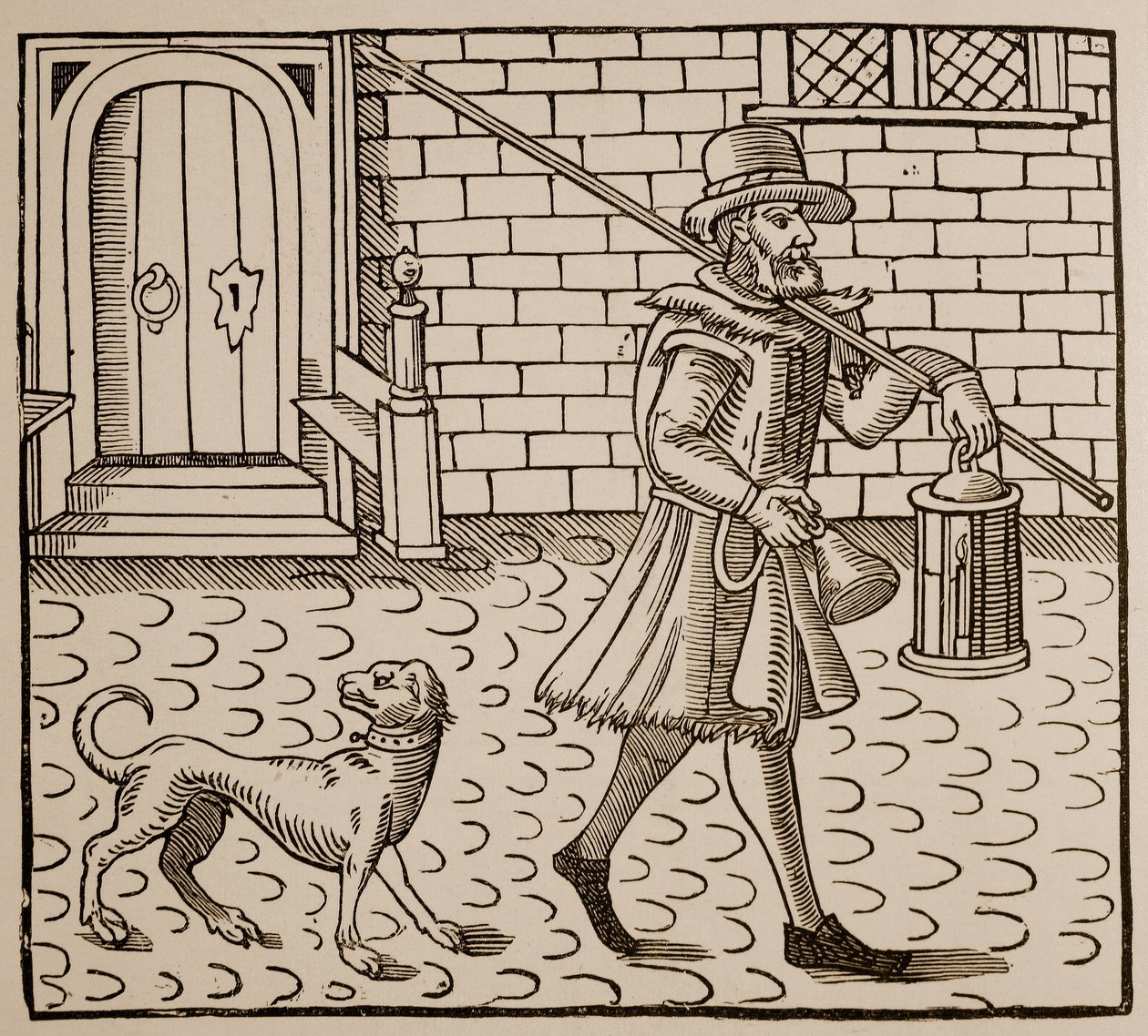 Frontispiz aus The Bellman of London, von Thomas Dekker (1572-1632), 1616 (Sepia-Foto) von English School