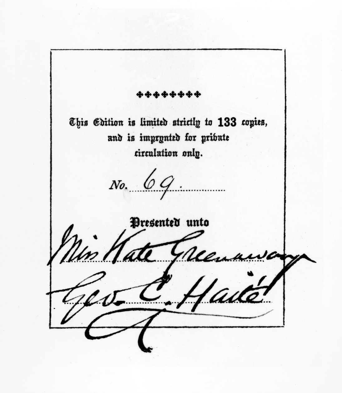 Frontispiz aus einer Veröffentlichung von A Sette of Odd Volumes von George C. Haite, gewidmet Kate Greenaway, ca. 1880-1900 von English School
