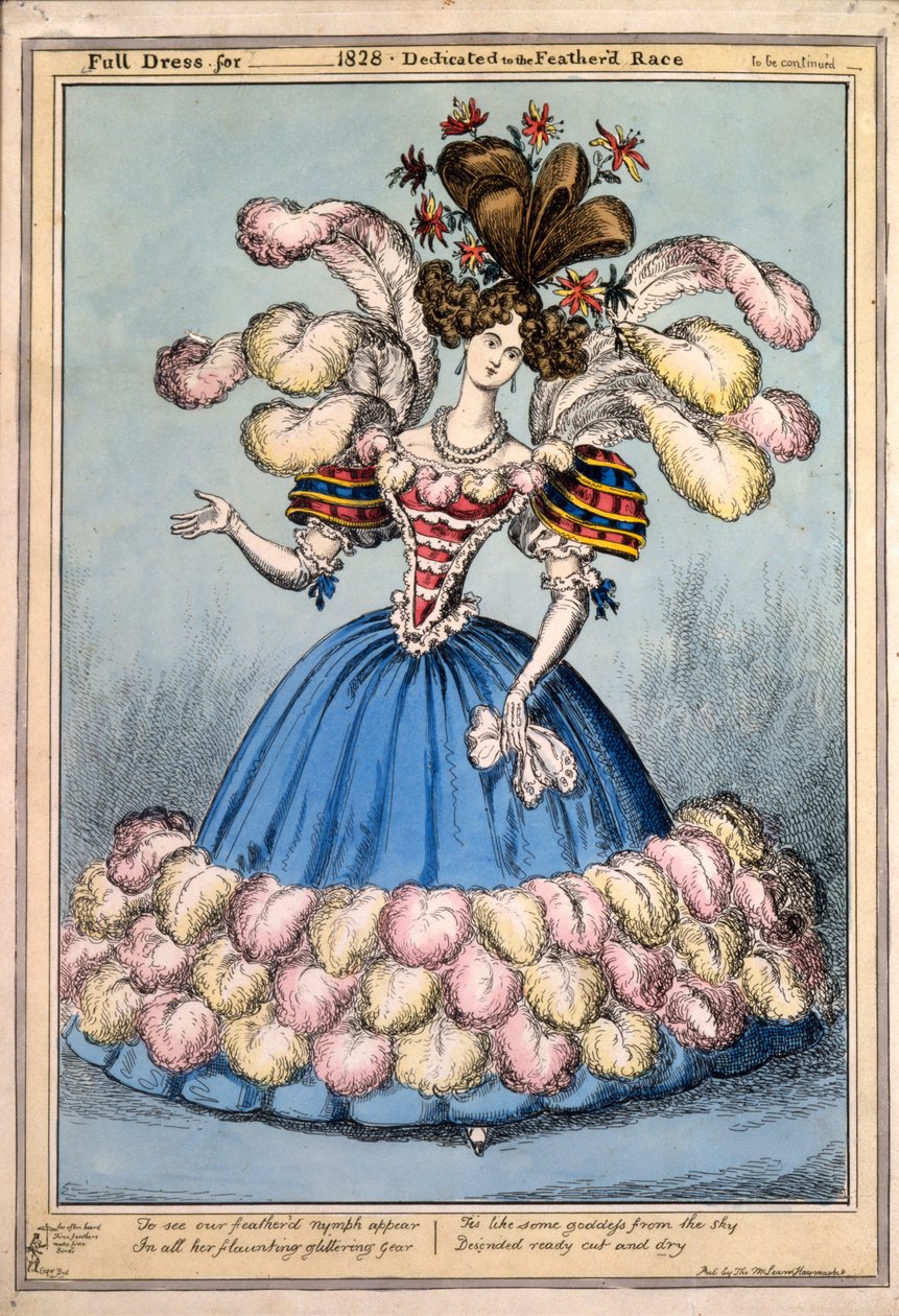 Gala-Kleidung für _ 1828 - Gewidmet der gefiederten Rasse, 1828 von English School