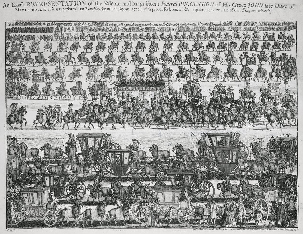 Trauerzug für den Herzog von Marlborough von English School