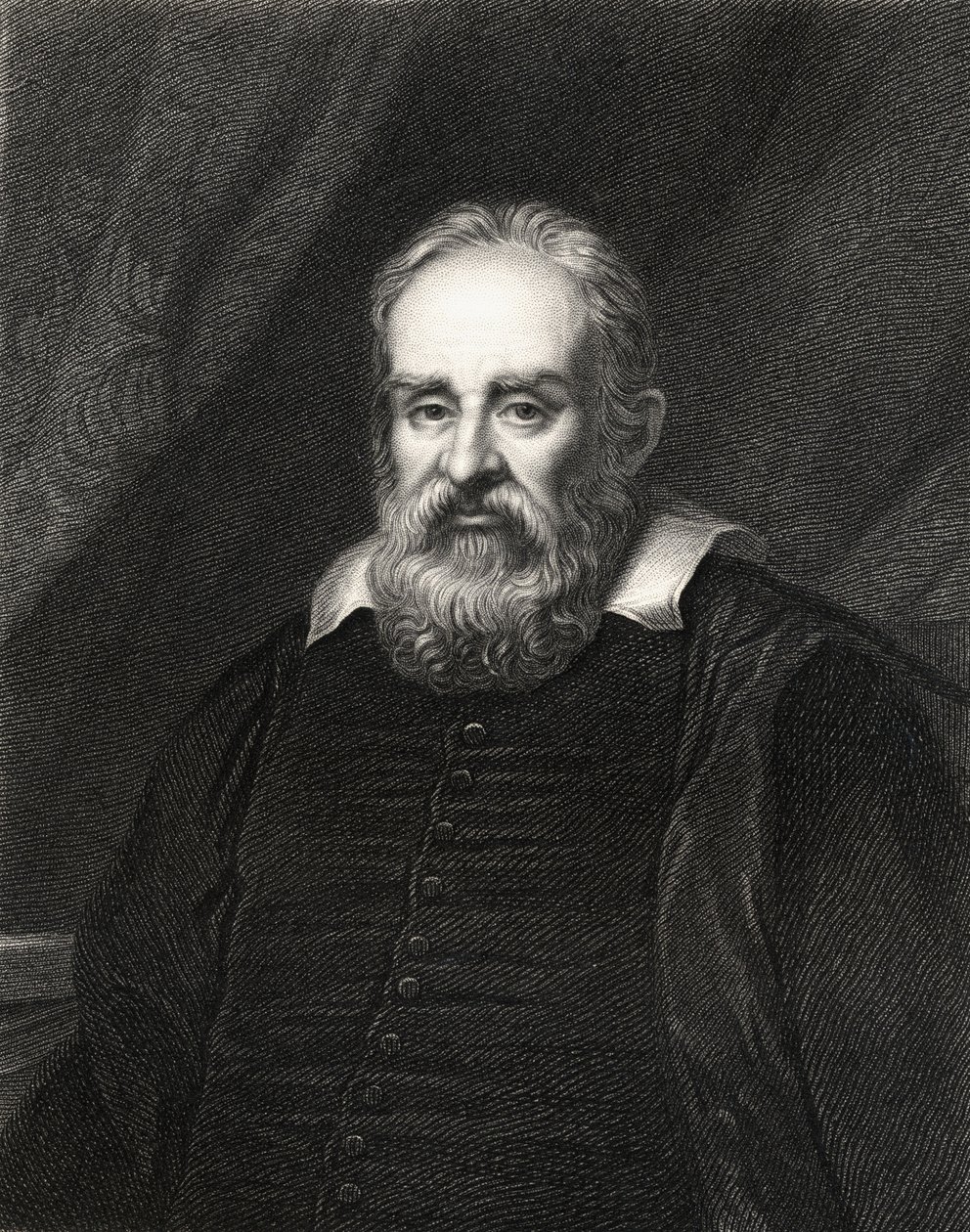 Galileo Galilei, aus Die Galerie der Porträts, veröffentlicht 1833 von English School