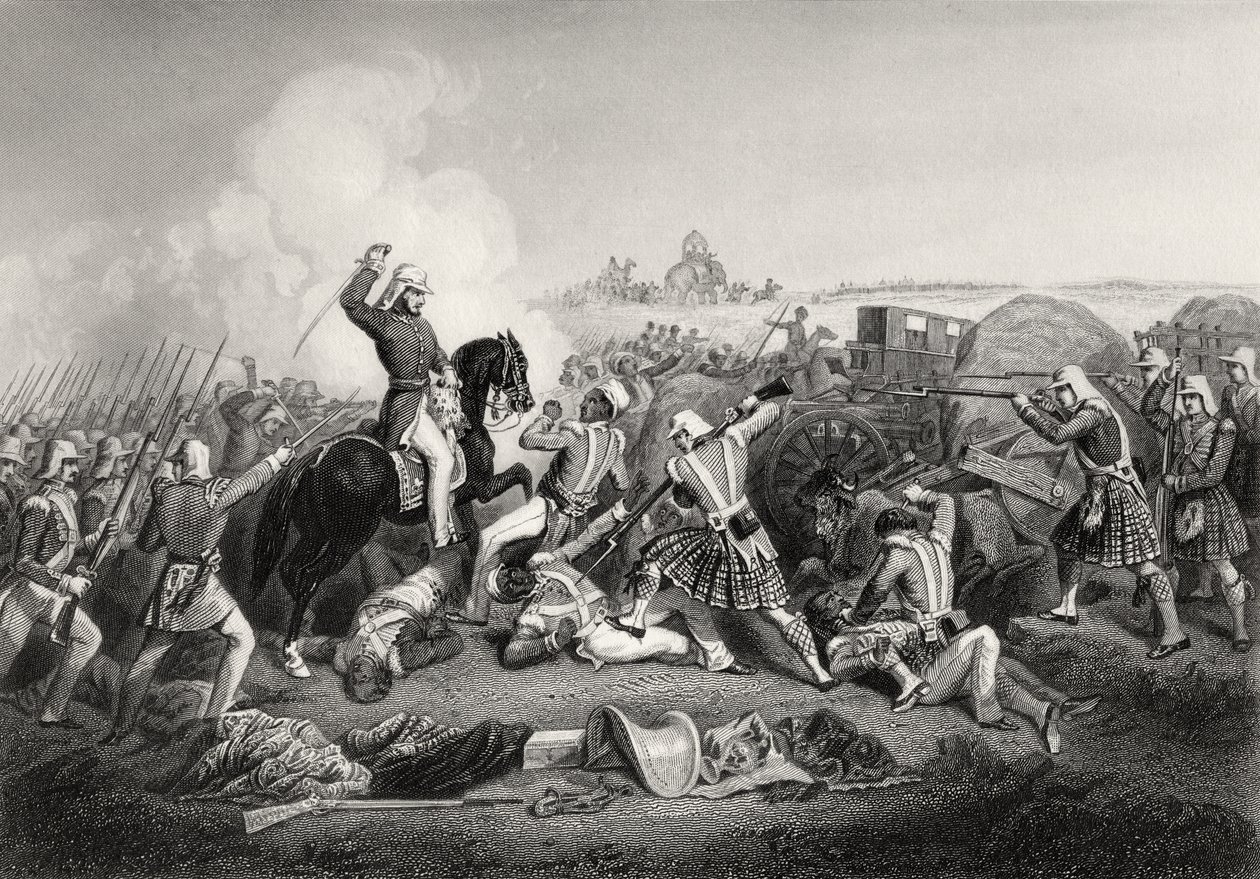 General Havelocks Angriff auf Nana Sahib bei Futtypore 1857, aus 