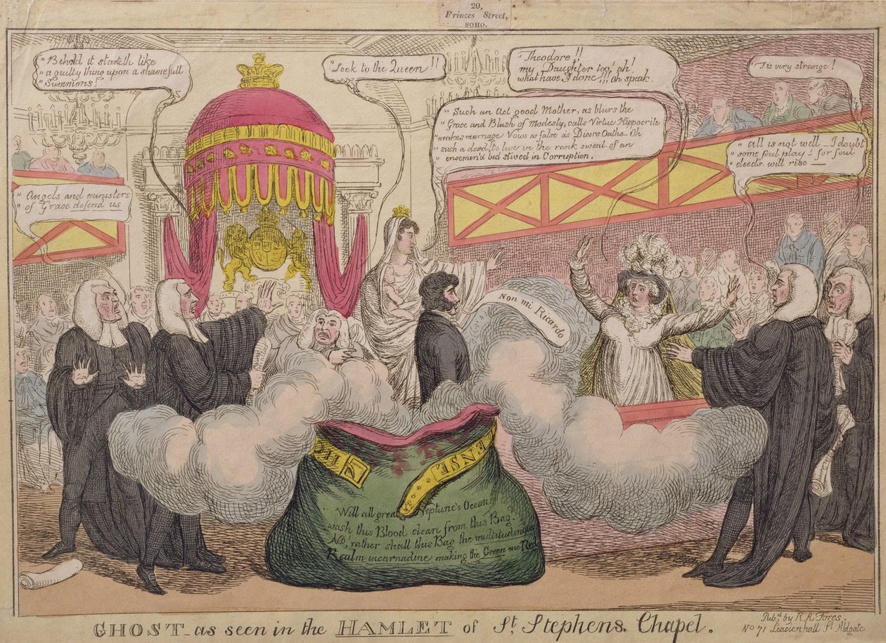 Geist wie in Hamlet von St. Stephens Kapelle gesehen, veröffentlicht 1820 von English School