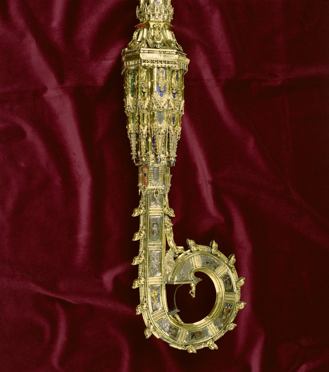 Kopf und Krummstab von William of Wykeham (ca. 1320-1404): Paul-Seite (Silber vergoldet) (Detail) von English School