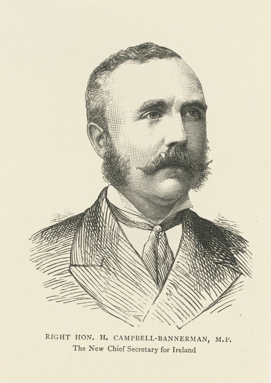 Henry Campbell-Bannerman als Chefsekretär für Irland (Gravur) von English School