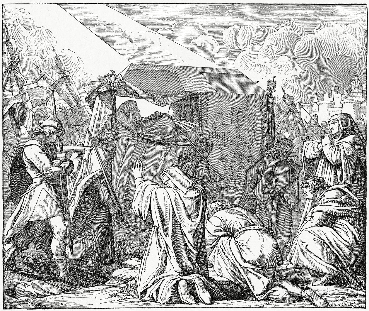 Heinrich VII., Heiliger Römischer Kaiser, wird im Jahr 1313 von seinem Volk betrauert, 1882 von English School