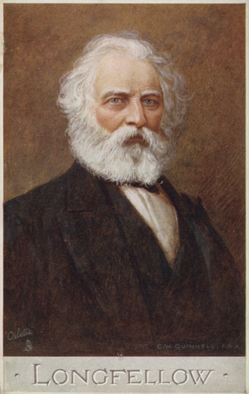 Henry Wadsworth Longfellow (1807-1882), amerikanischer Dichter von English School