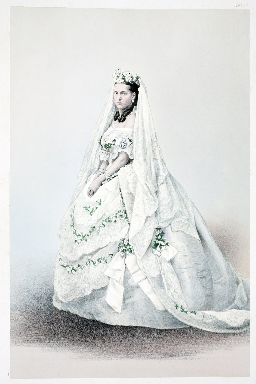 Ihre Königliche Hoheit Prinzessin Alexandra Caroline von Dänemark, aus Ein Gedenkbuch zur Hochzeit von Edward VII. und Alexandra von Dänemark, veröffentlicht 1864 von English School