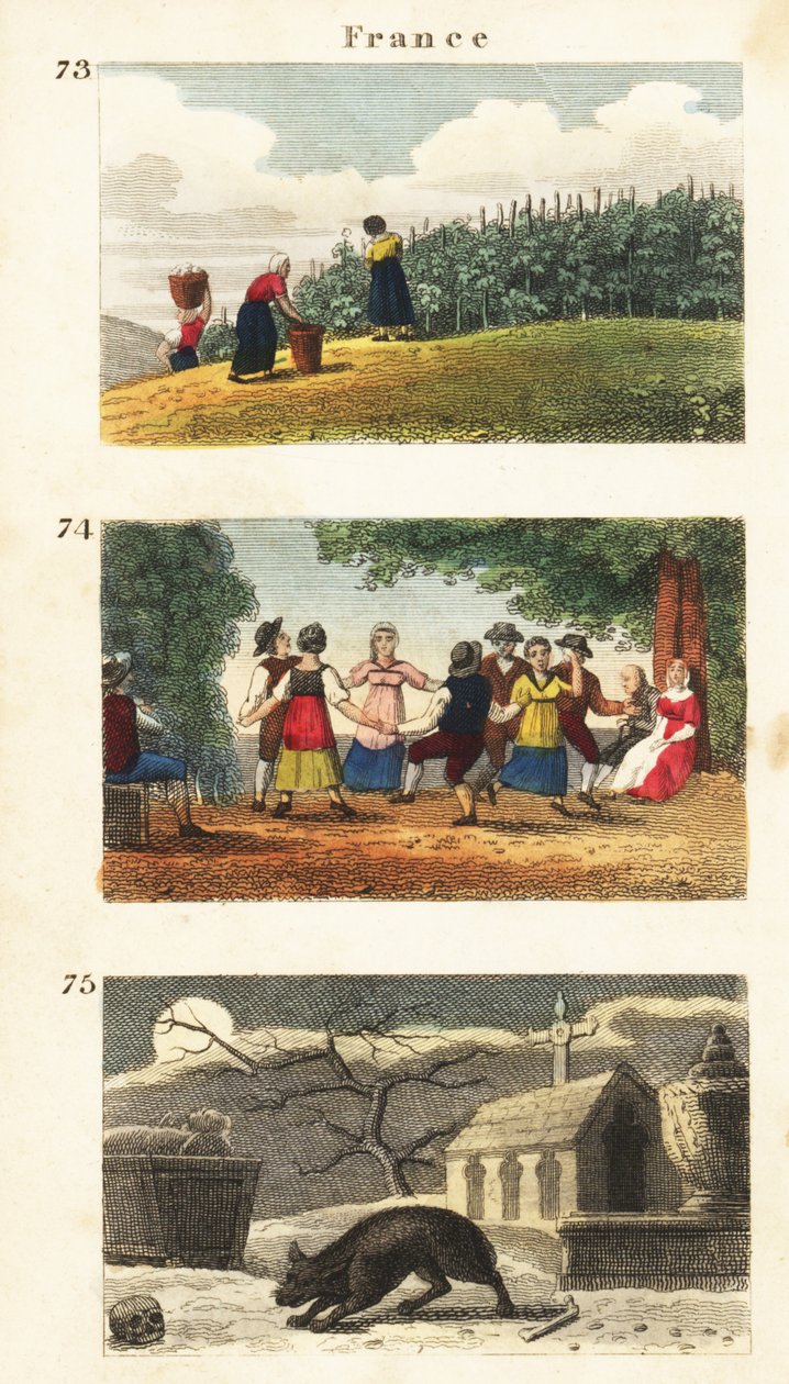 Historische Ansichten von Frankreich von English School