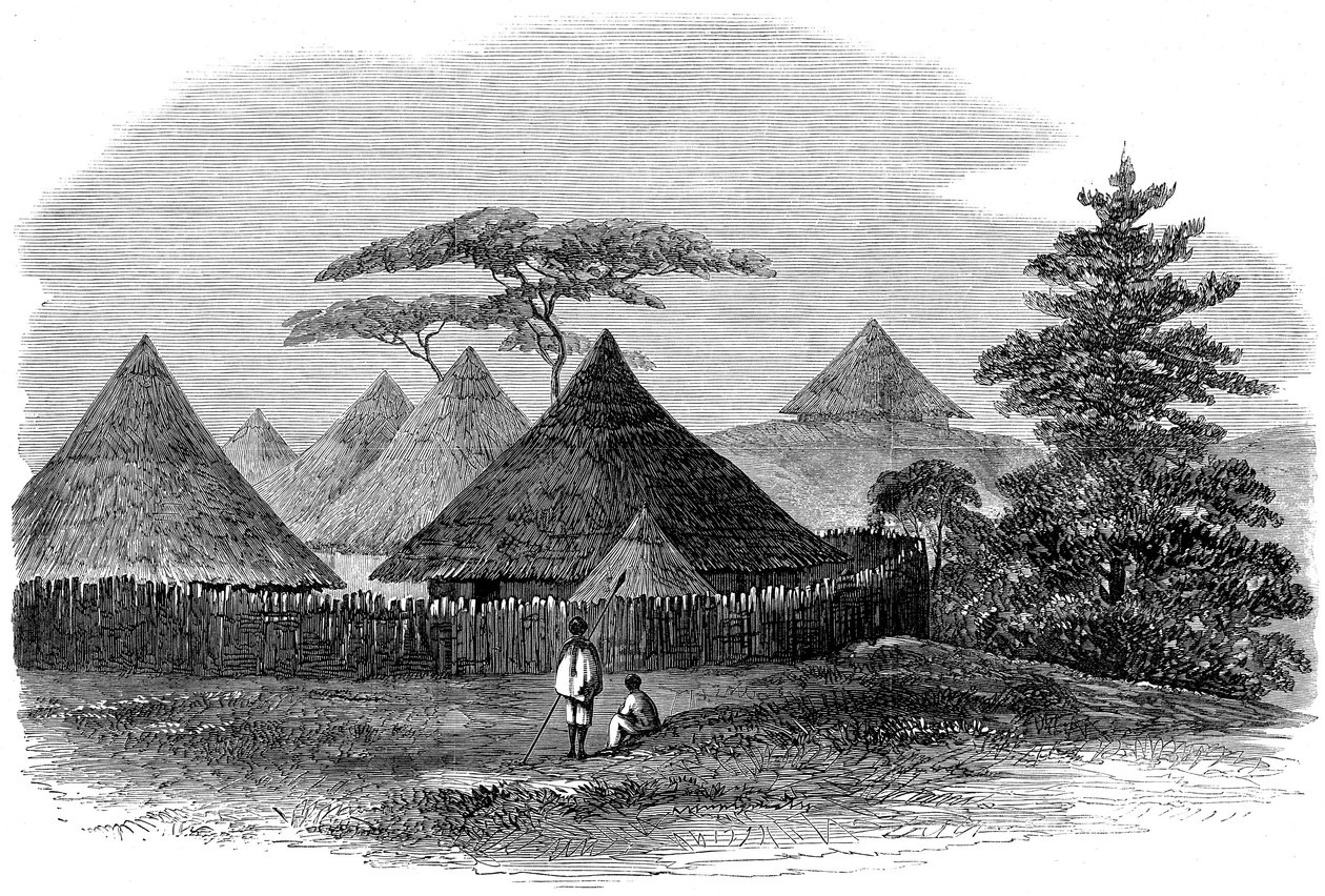 Haus in Magdala, aus Die britische Expedition nach Abessinien, 1868 von English School