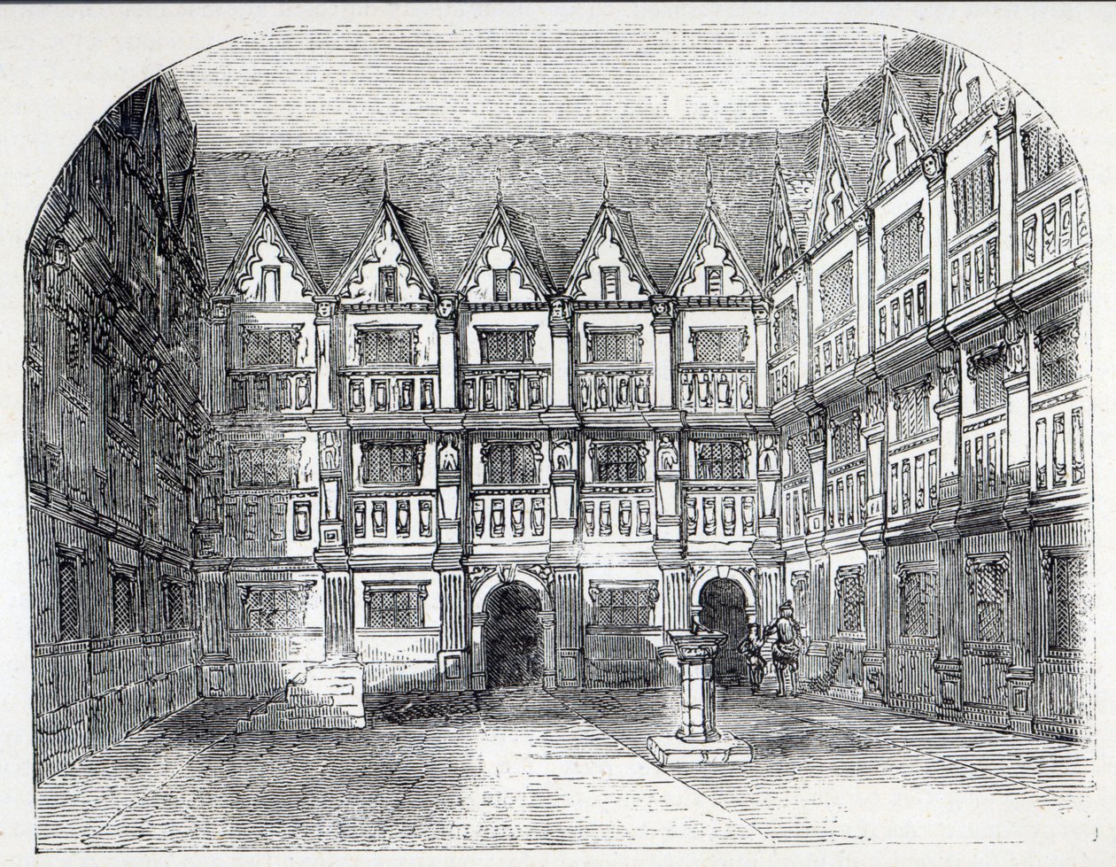 Haus von Sir Thomas Gresham, in der Bishopsgate Street, London von English School