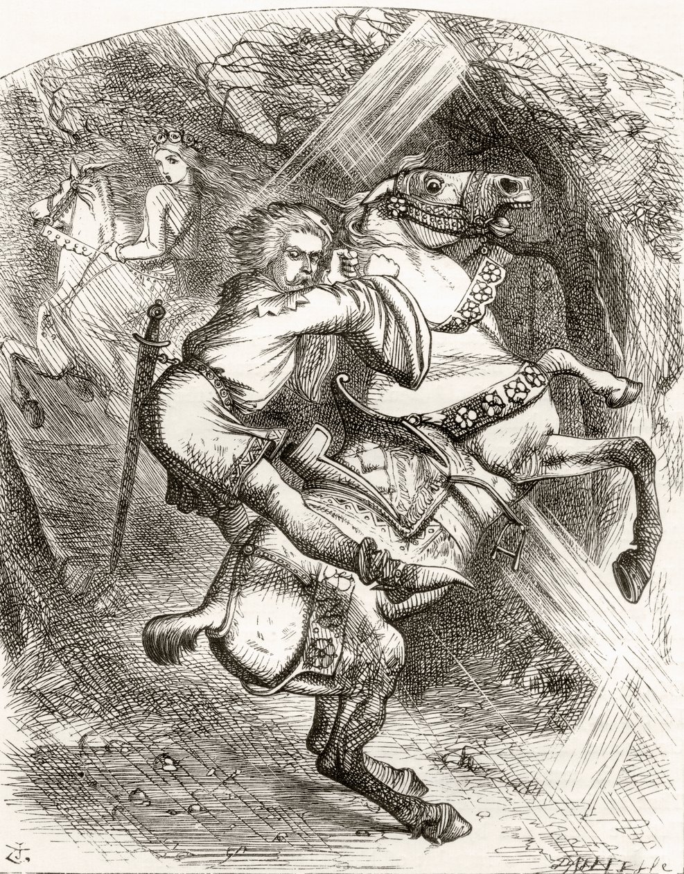 Illustration nach J. Tenniel für das Gedicht 