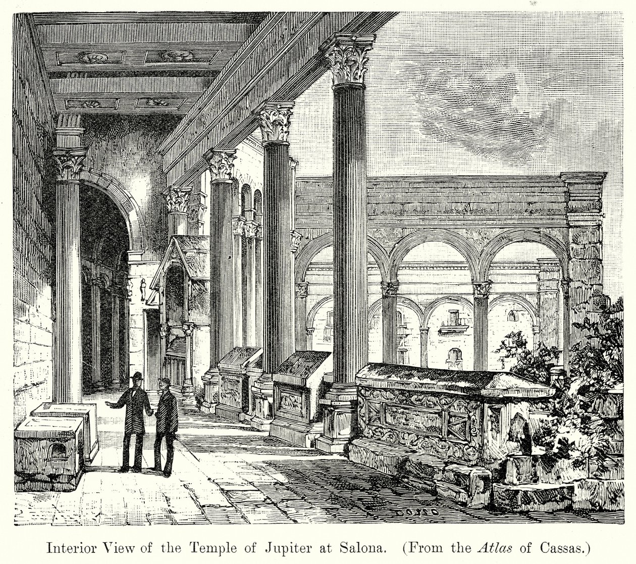 Innenansicht des Tempels des Jupiter in Saloma von English School