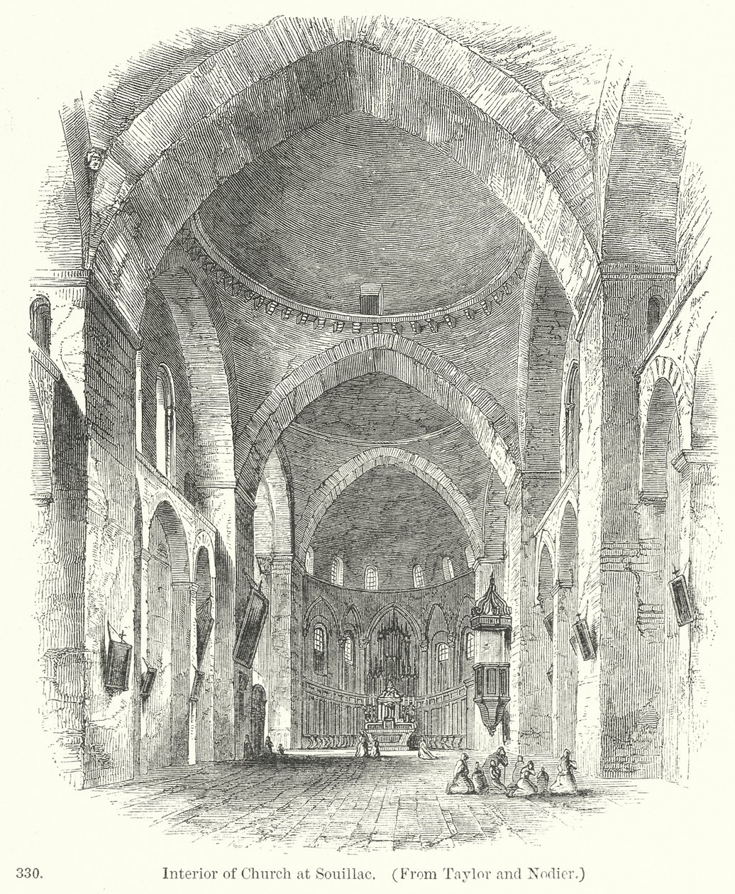 Innenansicht der Kirche in Souillac von English School