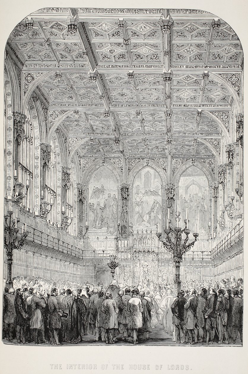 Innenansicht des House of Lords von English School