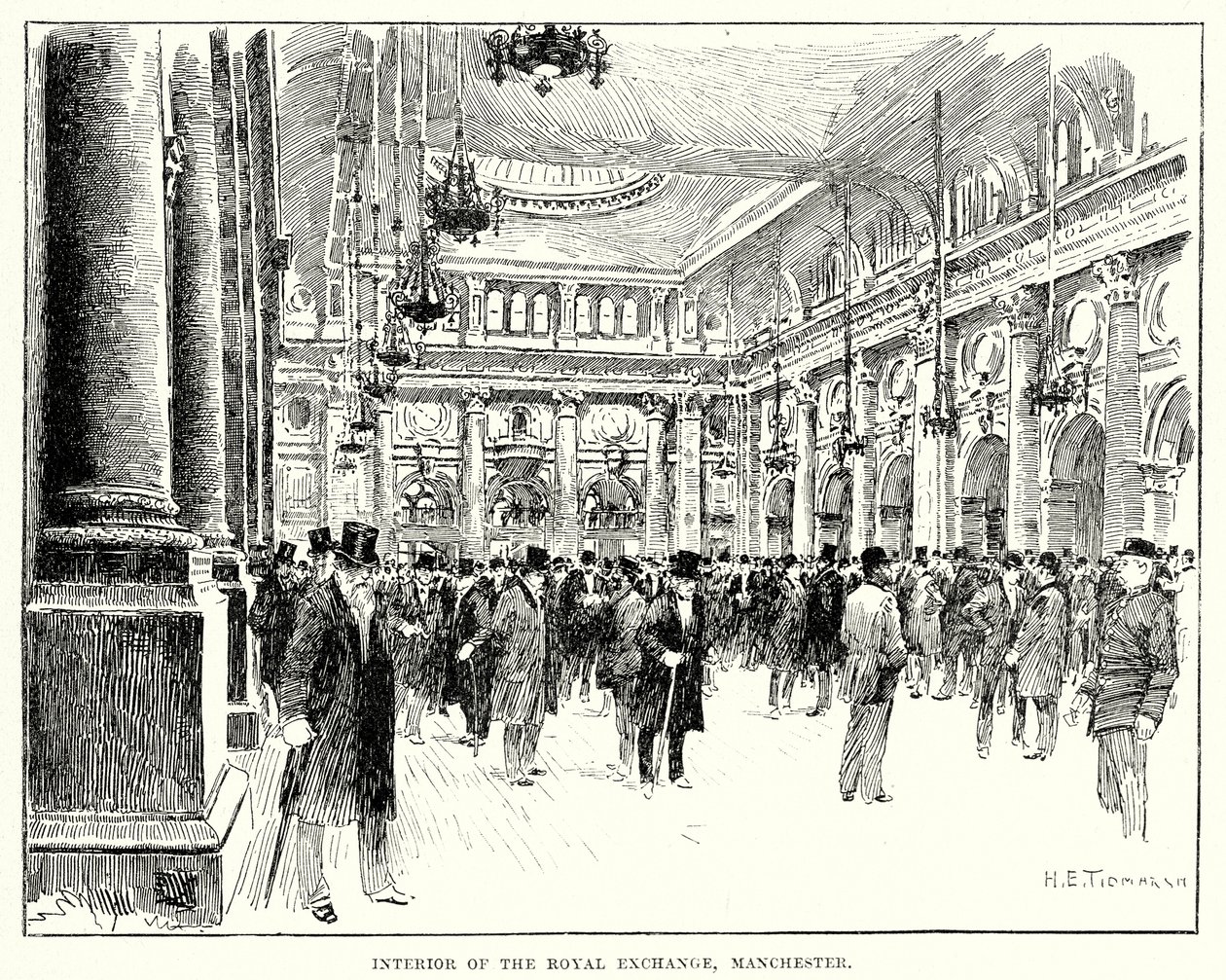 Innenansicht der Royal Exchange, Manchester von English School