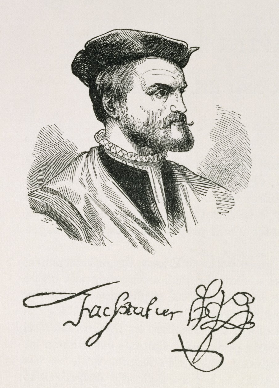 Jacques Cartier (1491-1557) Illustration aus Band IV von 