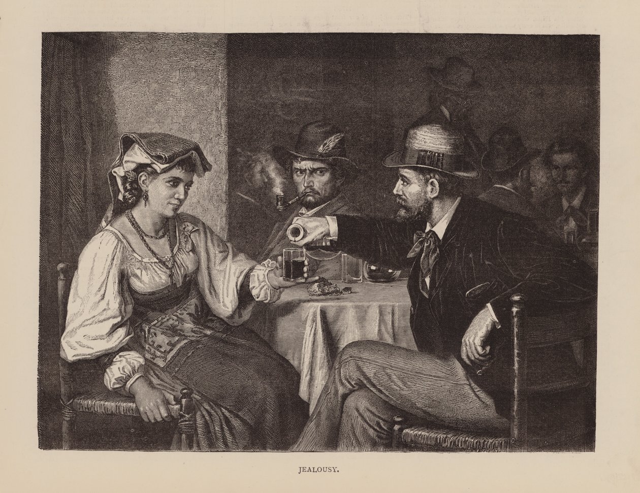 Eifersucht (Gravur) von English School