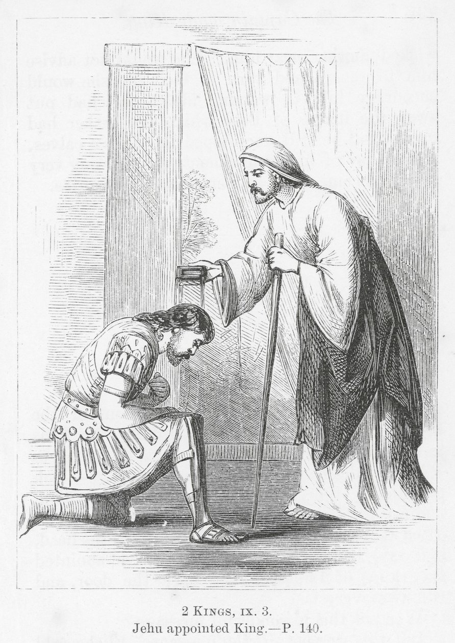 Jehu zum König ernannt (Gravur) von English School
