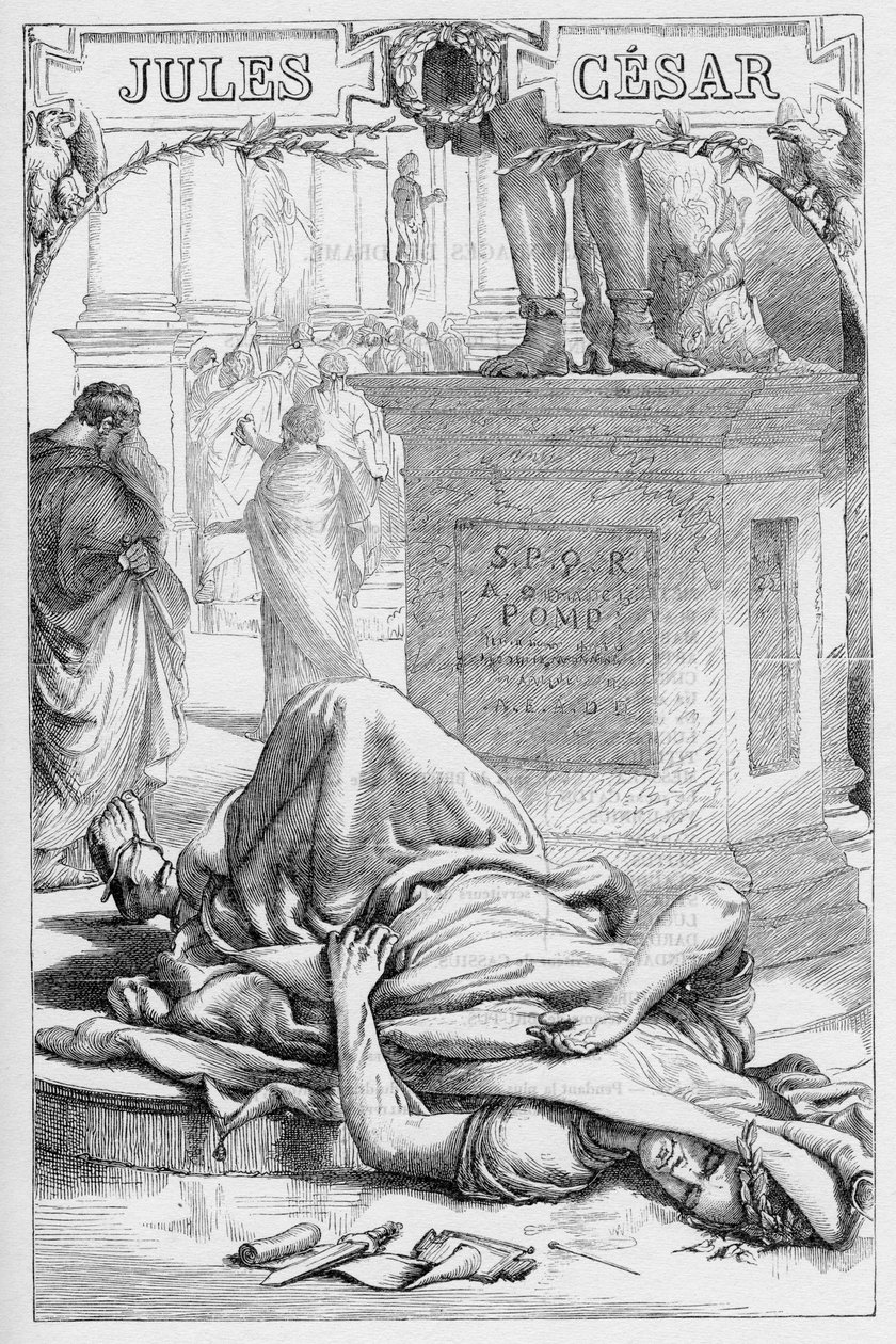Julius Caesar - Illustration in „Werke komplett von William Shakespeare“ 1866 - Die Illustrationen und die allgemeine Form dieser Ausgabe sind von Cassell