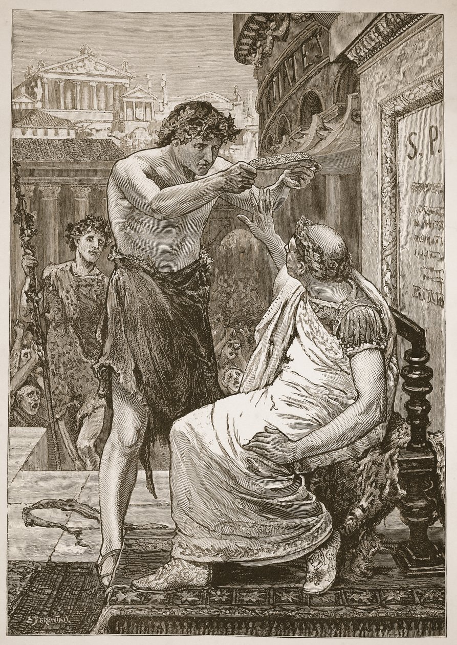 Julius Caesar lehnt die von Antonius angebotene Krone ab von English School