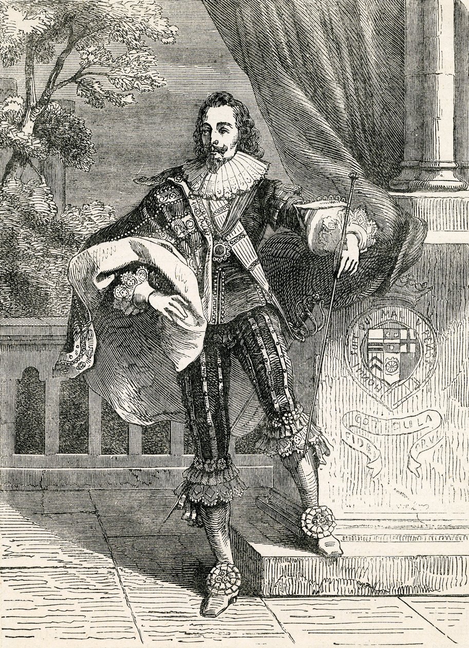 König Karl I., Illustration aus John Cassells Illustrierter Geschichte Englands, 1857 von English School