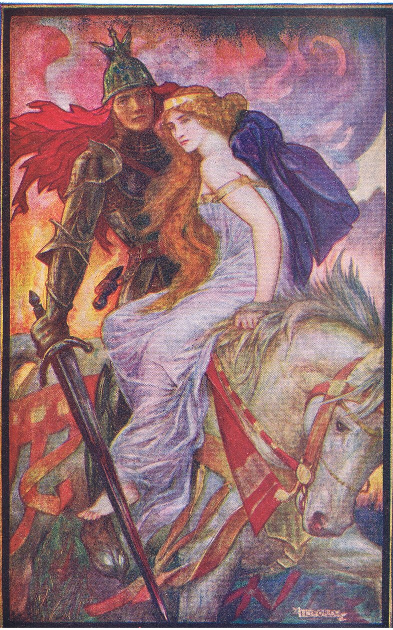 Lancelot entführt Guenevere, Illustration aus 