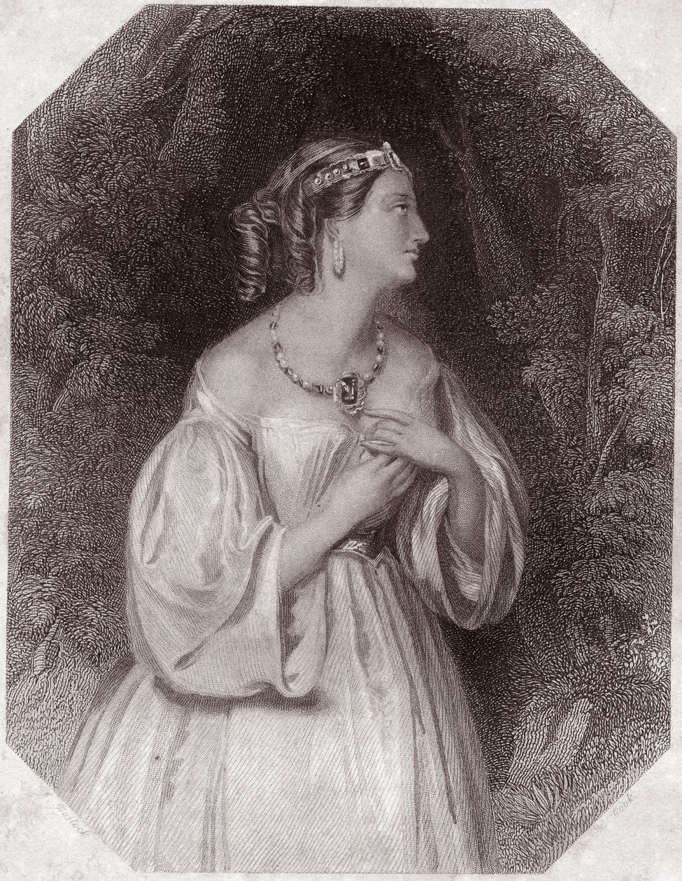 Lavinia, Tochter von Titus, Verlobte von Bassianus (Titus Andronicus oder La Tres Lamentable Roman Tragedie von Titus Andronicus) in - „Shakespeare