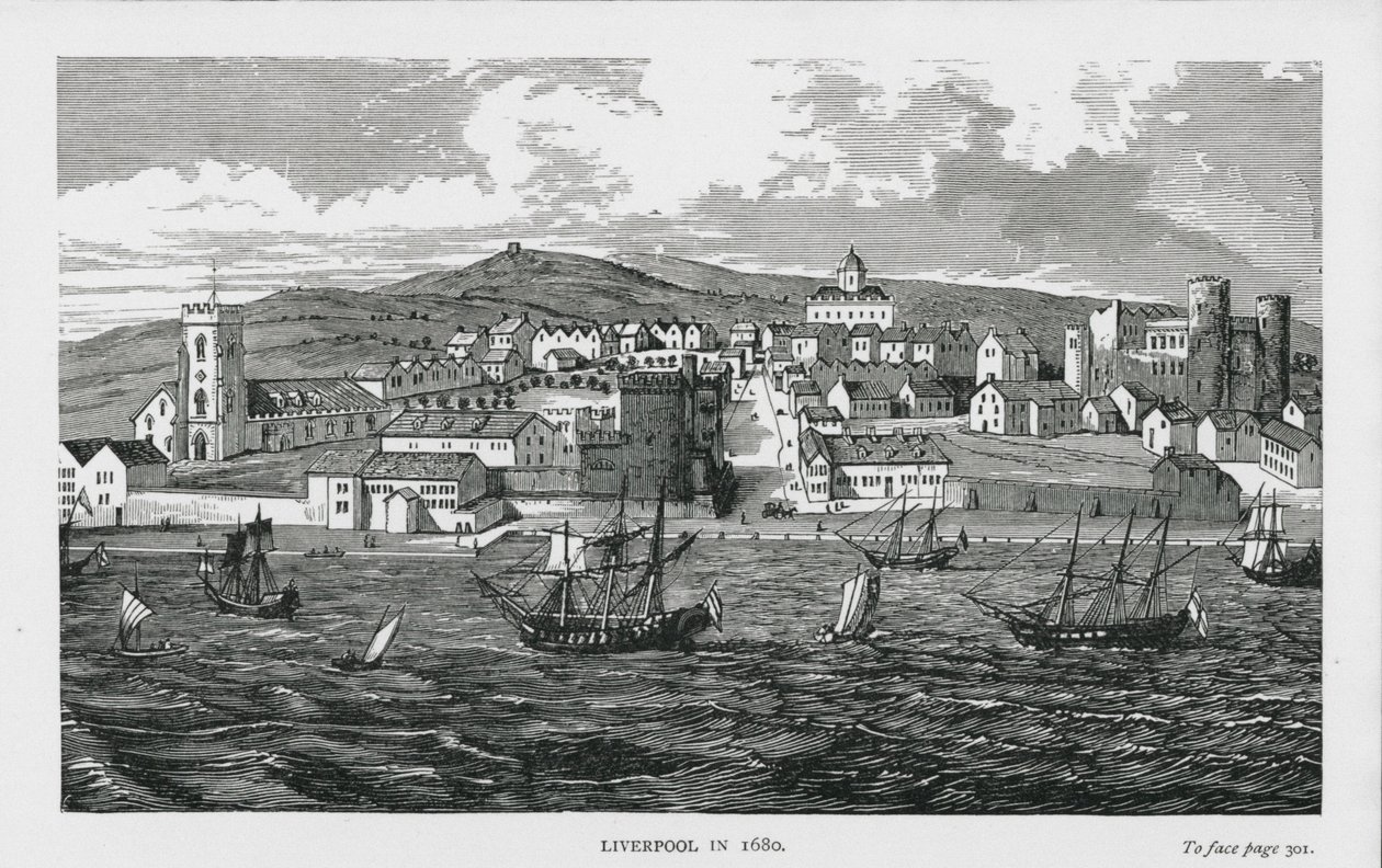 Liverpool im Jahr 1680 von English School