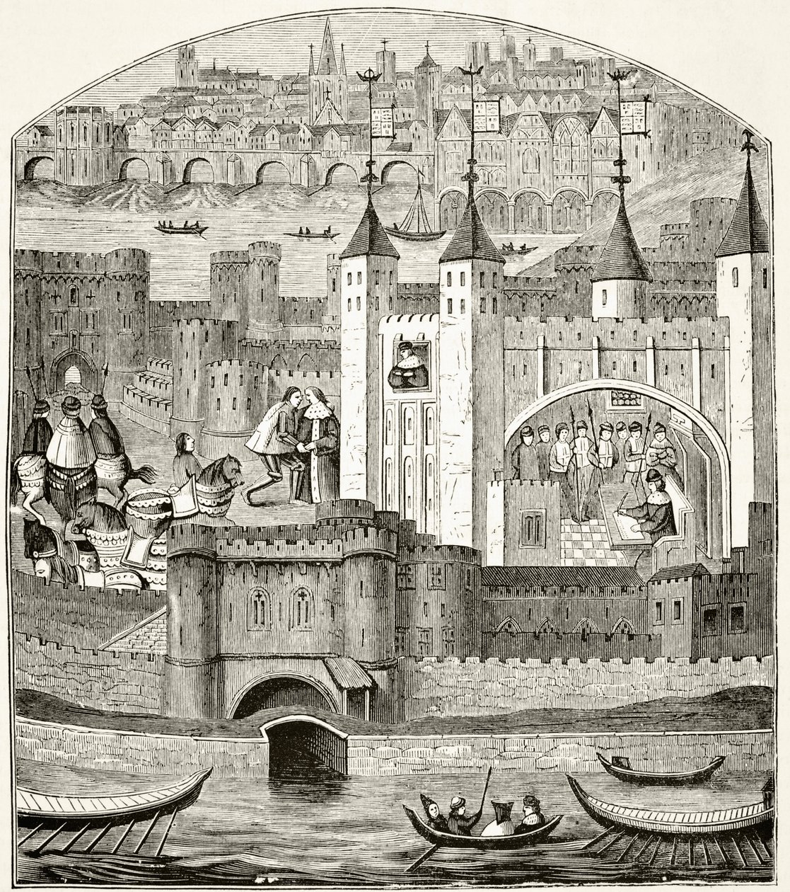London und der Tower of London im 15. Jahrhundert, aus 