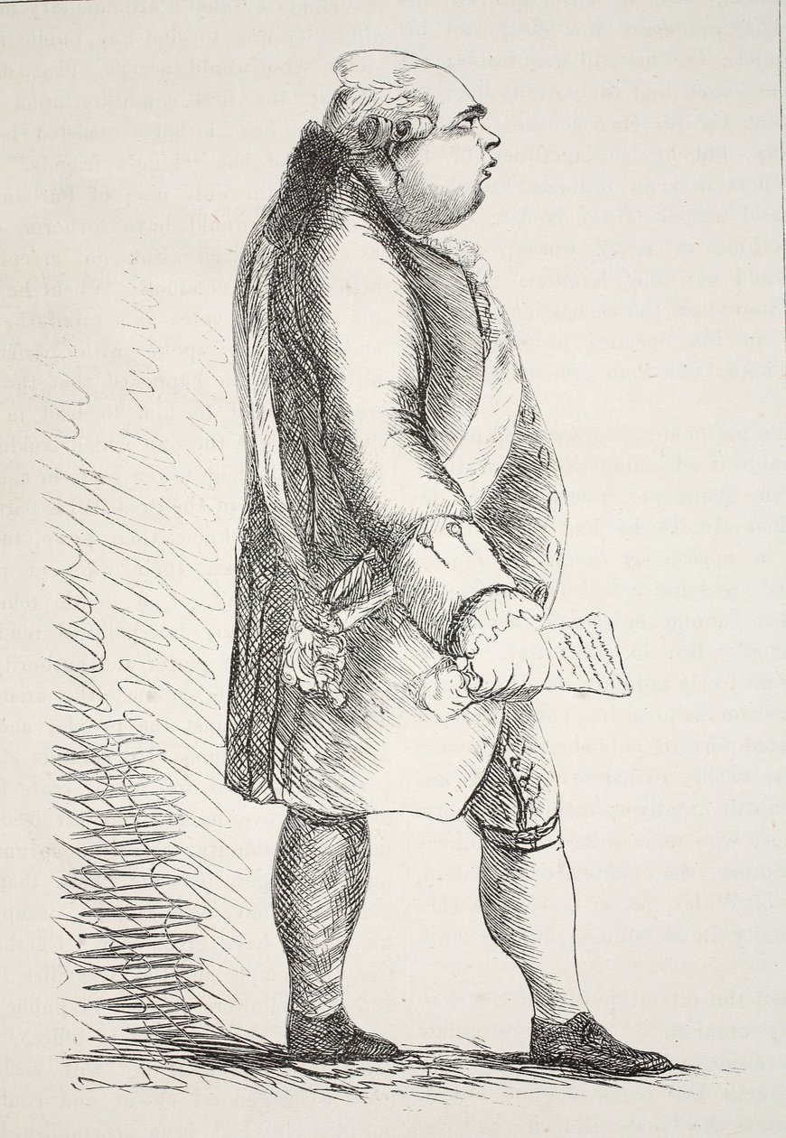 Lord North, Faksimile eines alten Drucks von English School