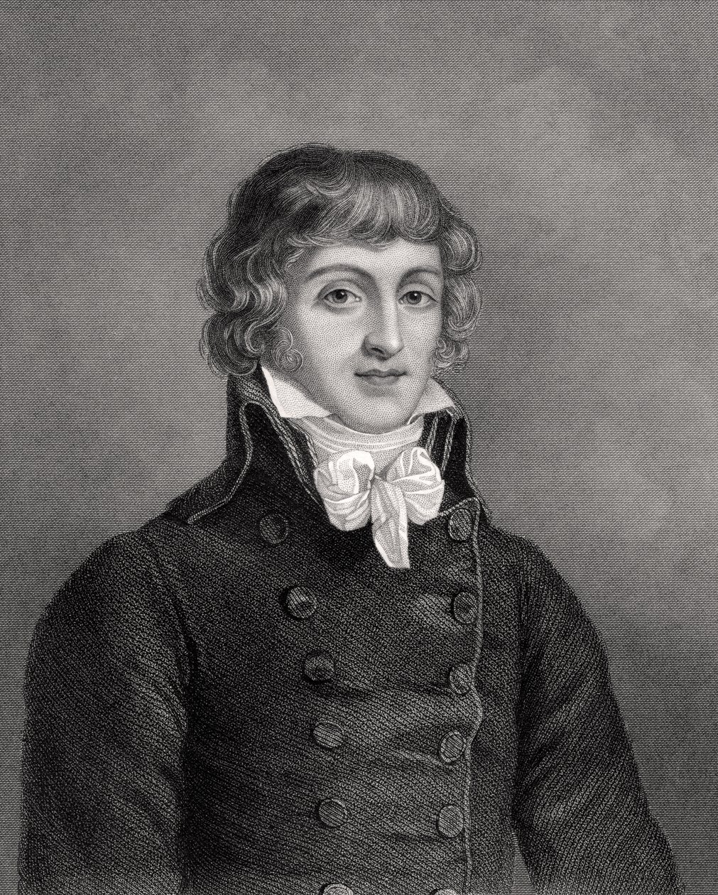 Louis Antonie Leon de Saint-Just, graviert von W.H. Mote, Illustration aus 