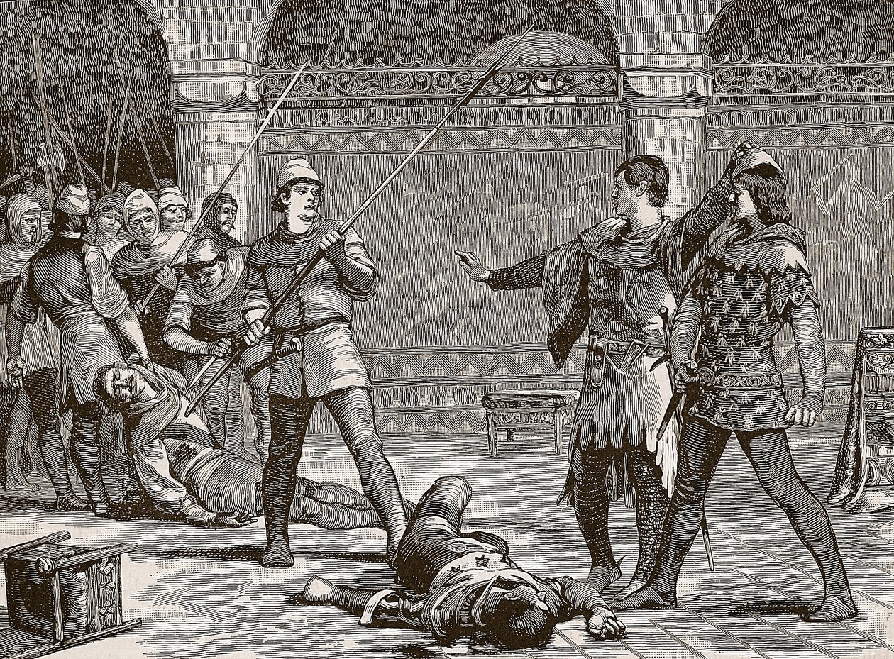Marcel und der Dauphin von Frankreich, Illustration aus Cassells Illustrierter Geschichte Englands von English School