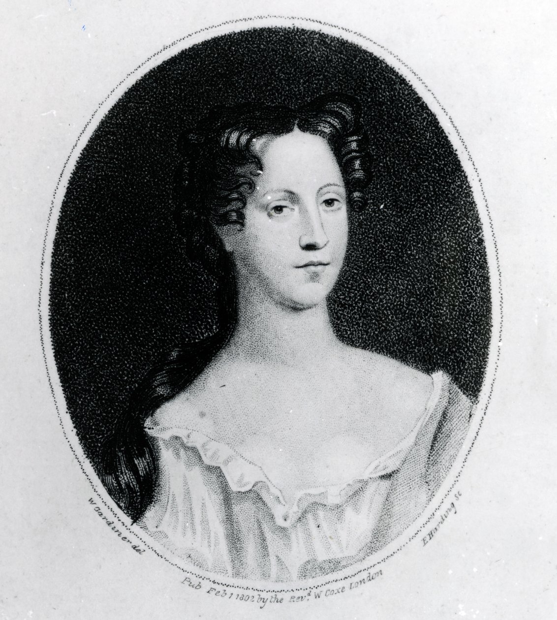 Mary Burwell, Ehefrau von Robert Walpole, Druck von W. Gardiner, 1802 (Gravur) von English School