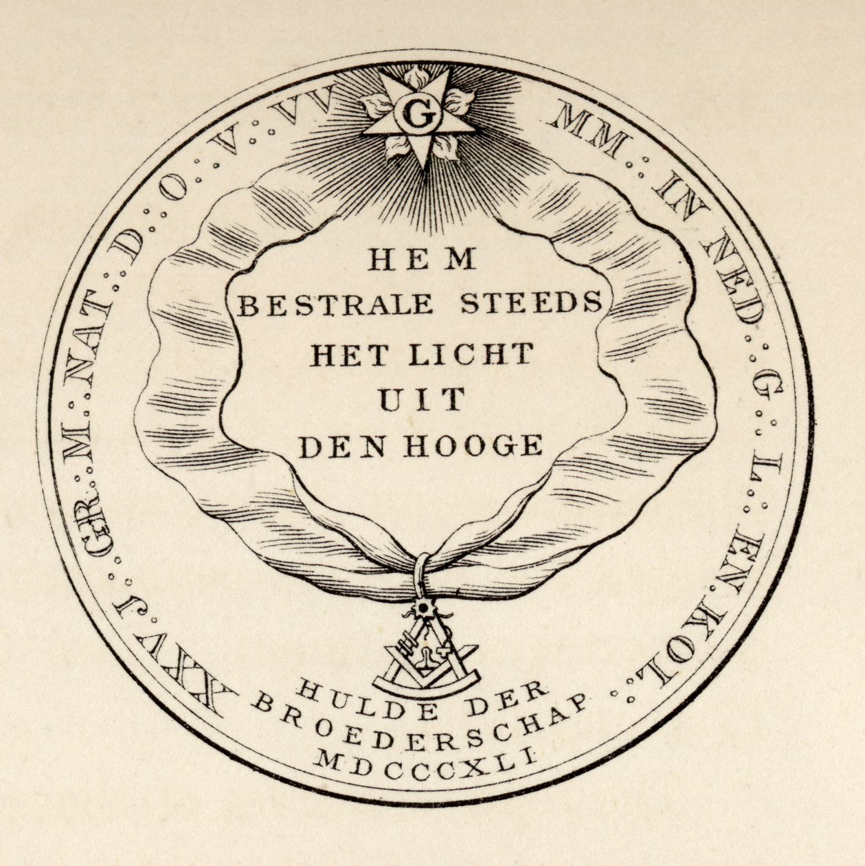 Freimaurersiegel, 1841, aus 