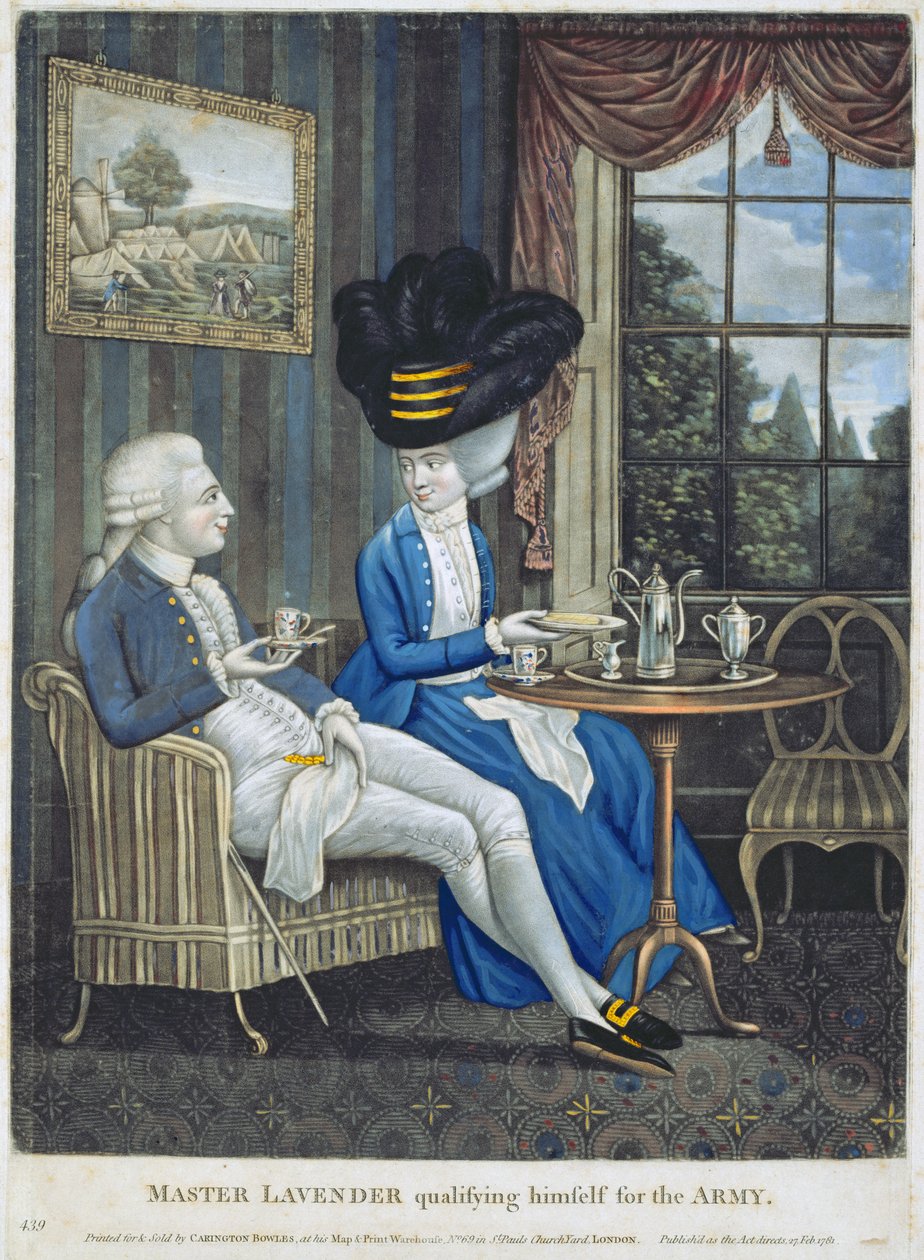 Master Lavender qualifiziert sich für die Armee, veröffentlicht von Carington Bowles, 1781 von English School
