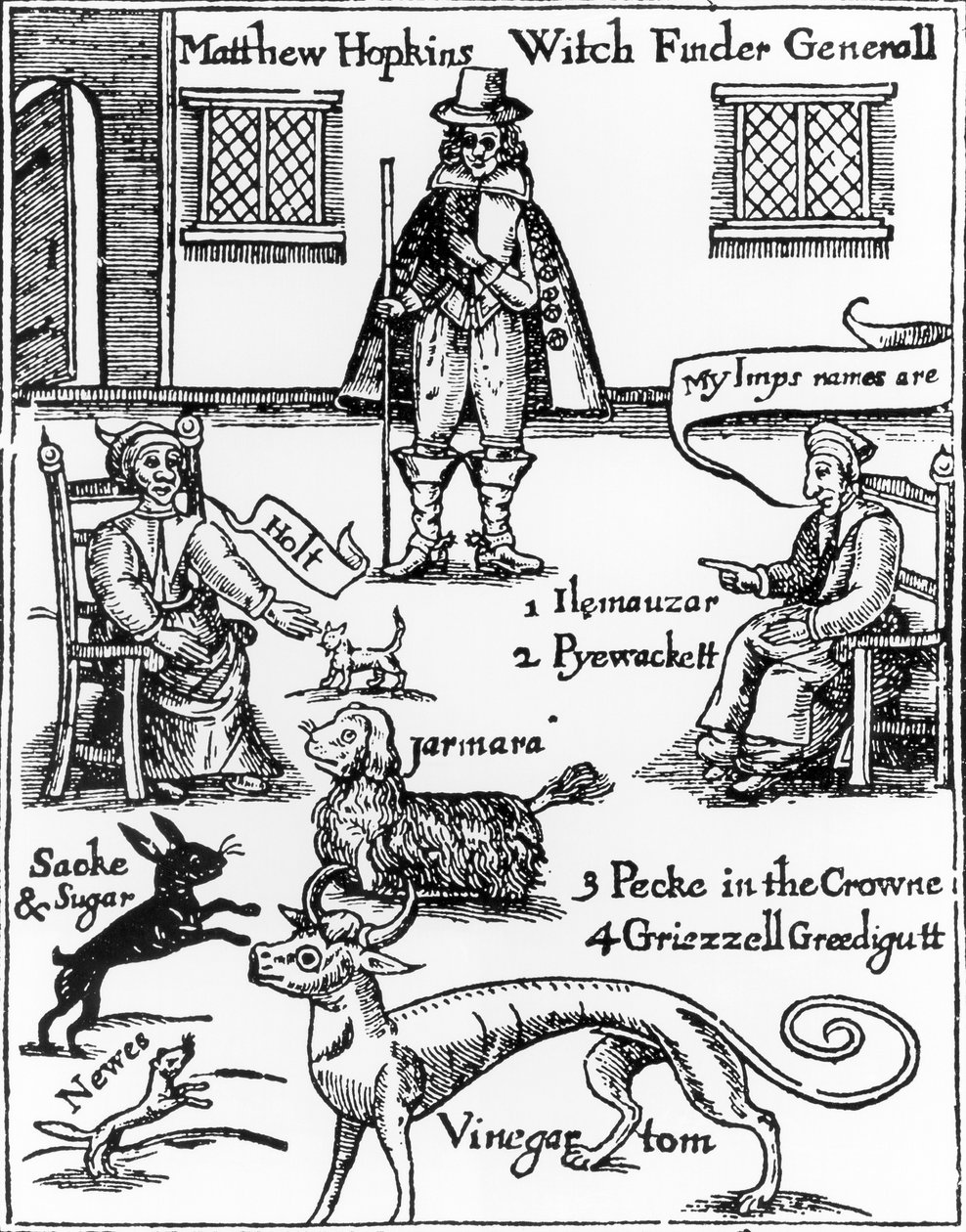 Matthew Hopkins, der Hexenjäger (gest. 1647) von English School