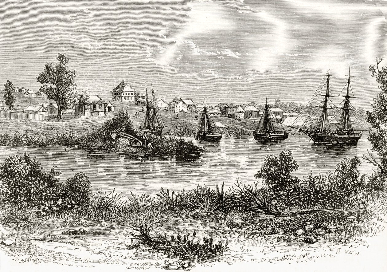 Melbourne, 1840, aus 