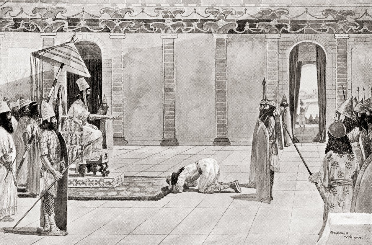 Nabonidus, König von Babylonien, aus Hutchinsons Geschichte der Nationen, veröffentlicht 1915 von English School