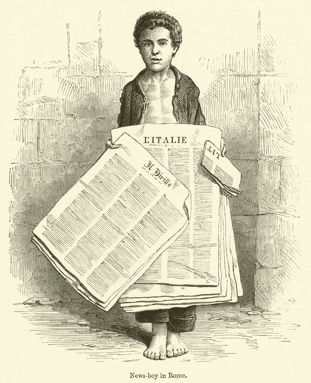 Zeitungsjunge in Rom von English School