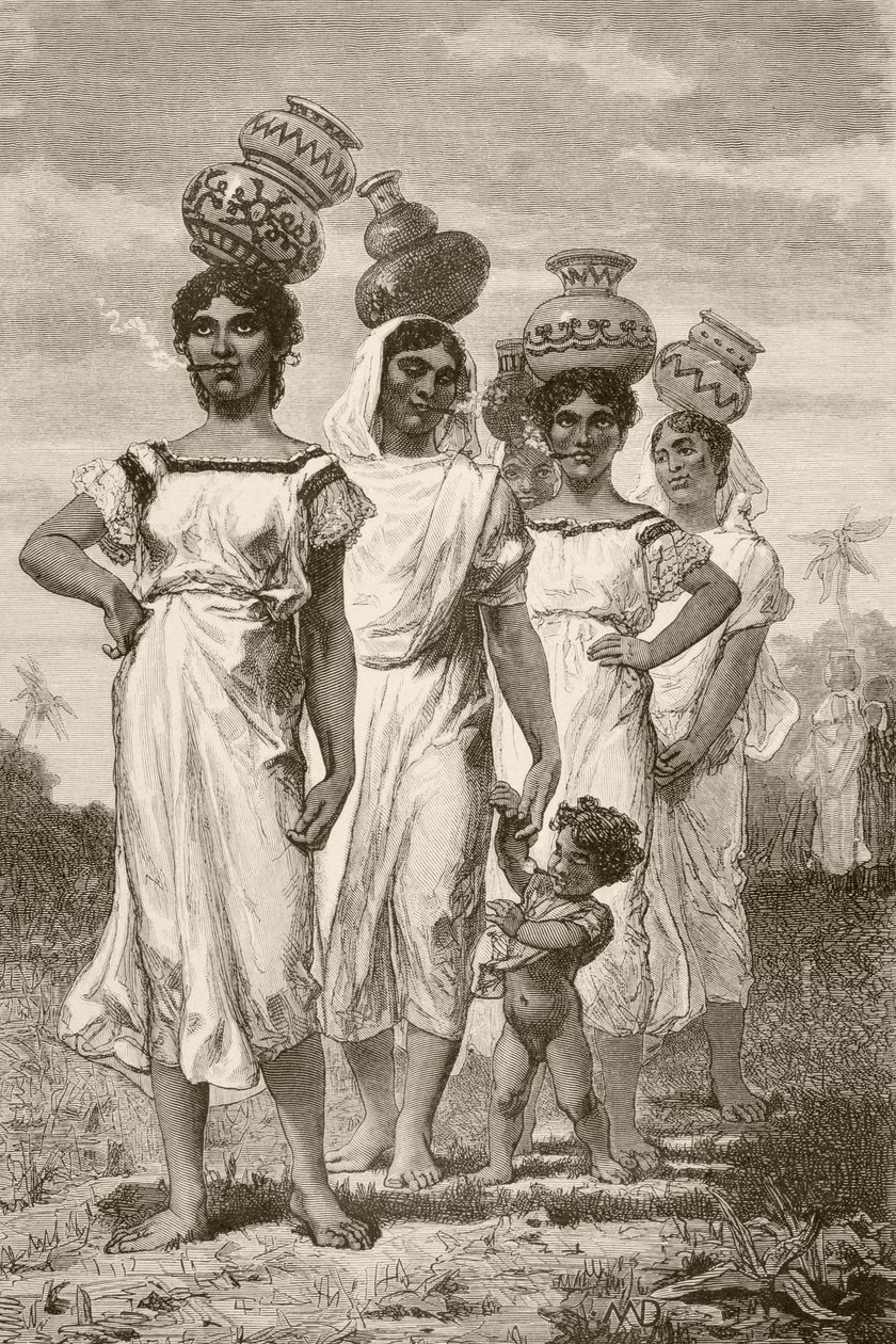 Paraguayische Landmädchen des 19. Jahrhunderts von English School