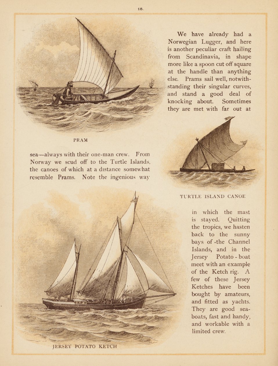 Seite aus Die Boote der Welt, späte 19. Jahrhundert von English School