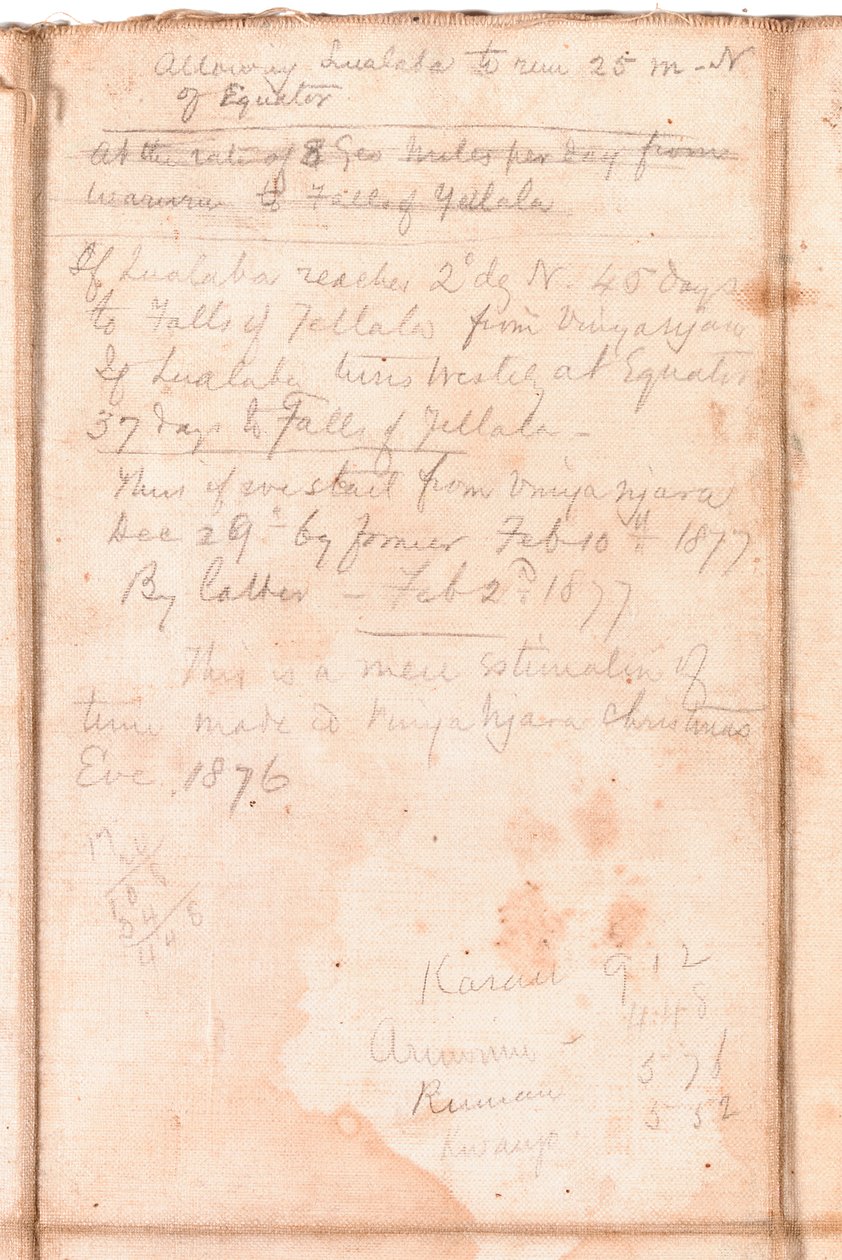 Seite aus einem Album von Henry Morton Stanley von English School