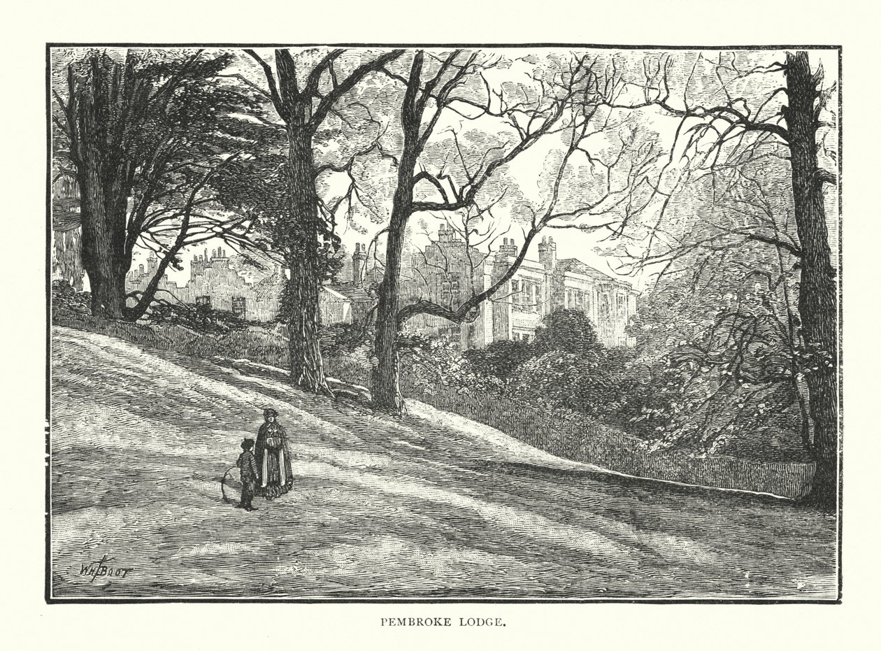 Pembroke Lodge (Gravur) von English School