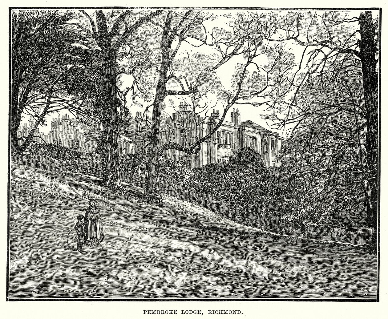 Pembroke Lodge, Richmond (Gravur) von English School