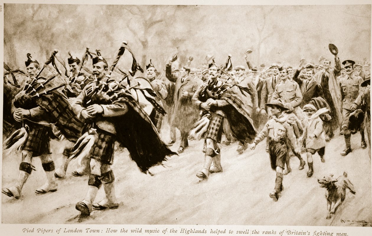 Die Rattenfänger von London: Wie die wilde Musik der Highlands half, die Reihen der britischen Kämpfer zu füllen, 1914-19 von English School