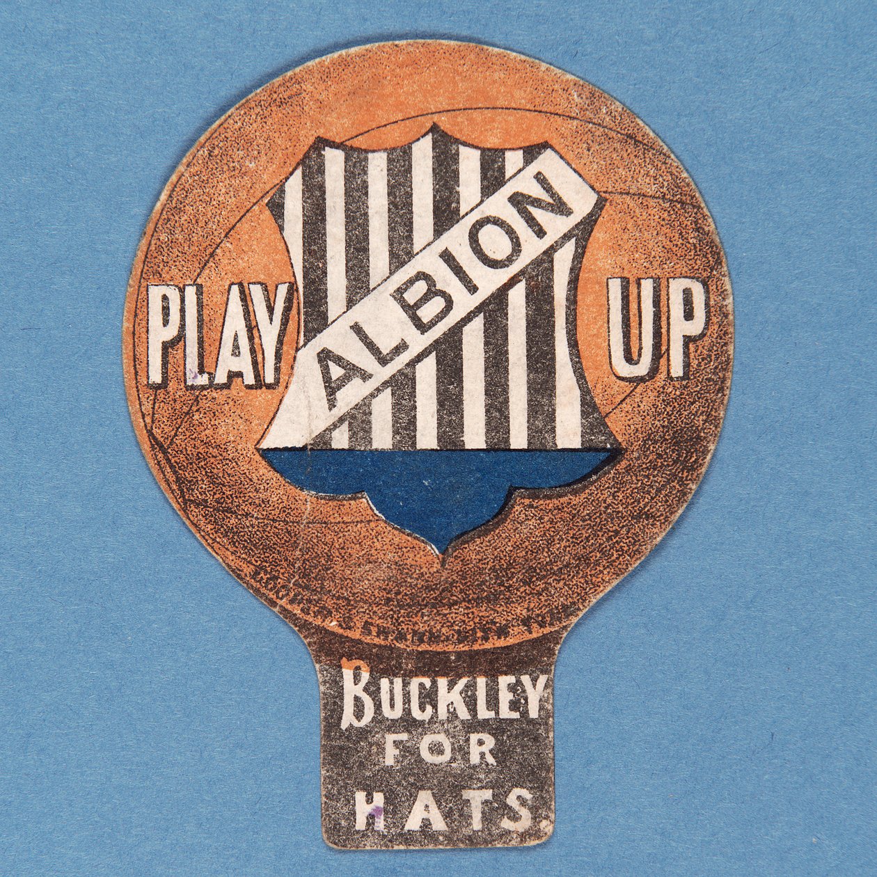 Spiel auf Albion, Baines-Karte in Form eines Fußballs, 1888-89 von English School