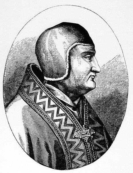 Papst Clemens IV. (um 1195-1268) Illustration aus Wissenschaft und Literatur im Mittelalter und der Renaissance, geschrieben und graviert von Paul Lacroix, 1878 von English School