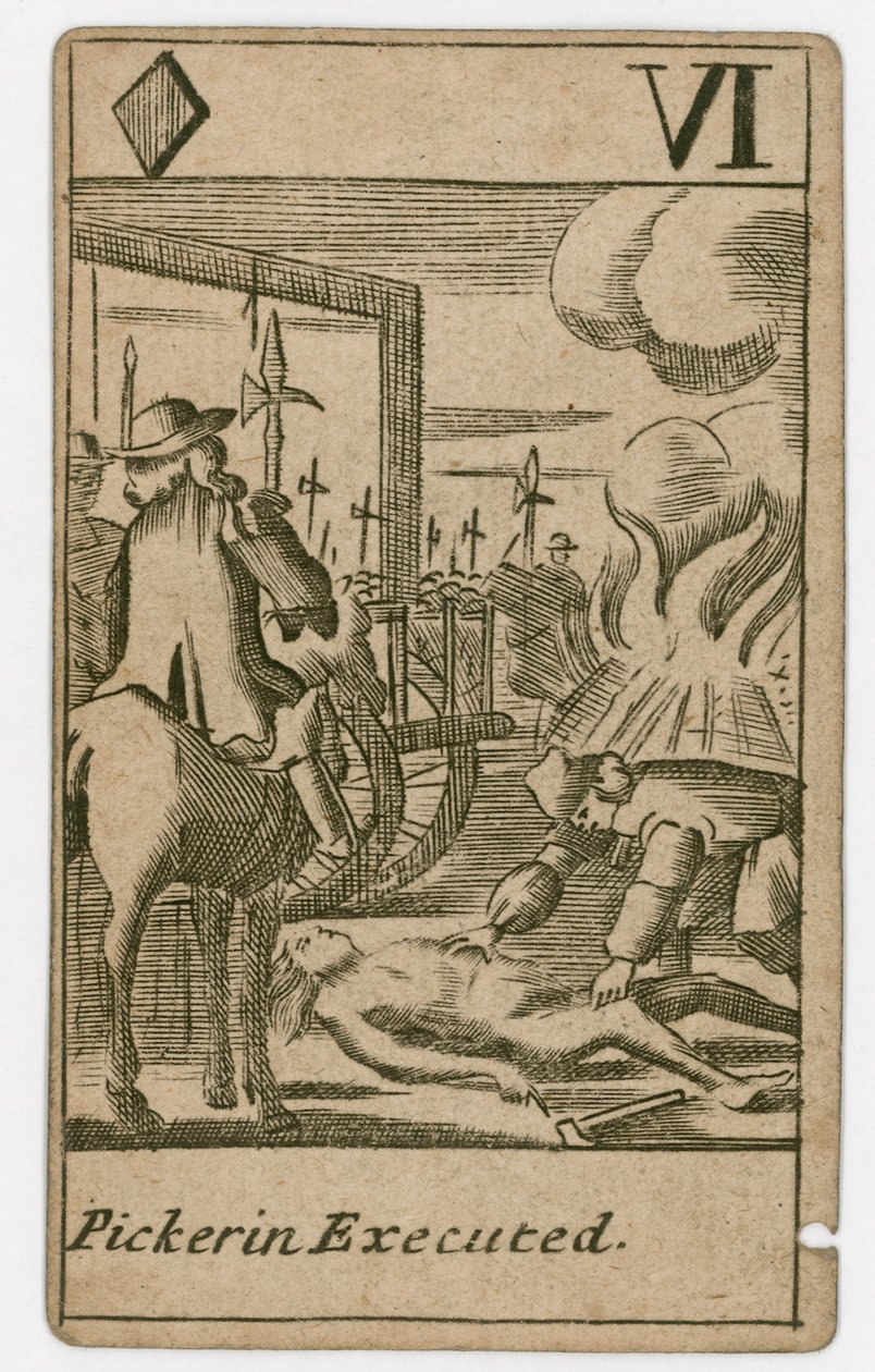 Popish Plot Spielkarte (Gravur) von English School