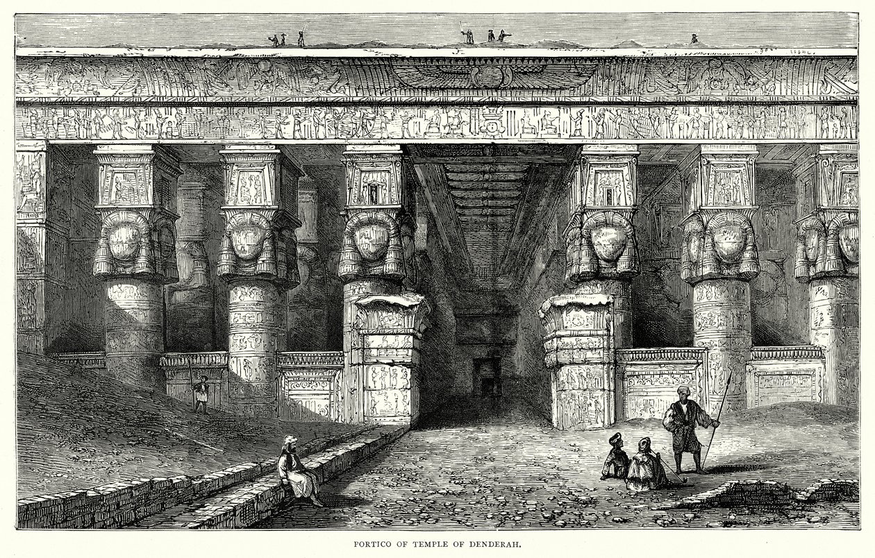 Portikus des Tempels von Denderah von English School
